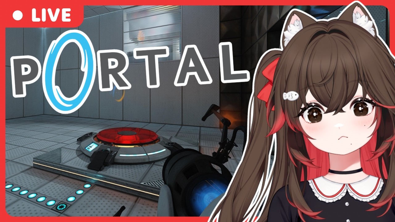 girl with no brain plays puzzle game - portal