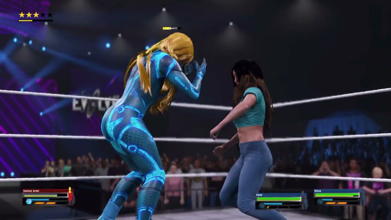 WWE 2K25: Kate And Nova Vs Samus Aran (Low blow match)