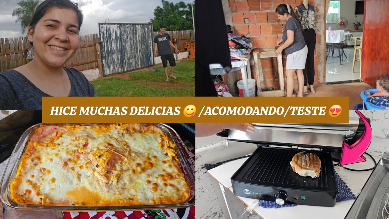 TESTANDO MI NUEVA SANDUICHERA/ALMUERZO/HICE LASAÑA DE POLLO/ACOMODANDO UN POCO