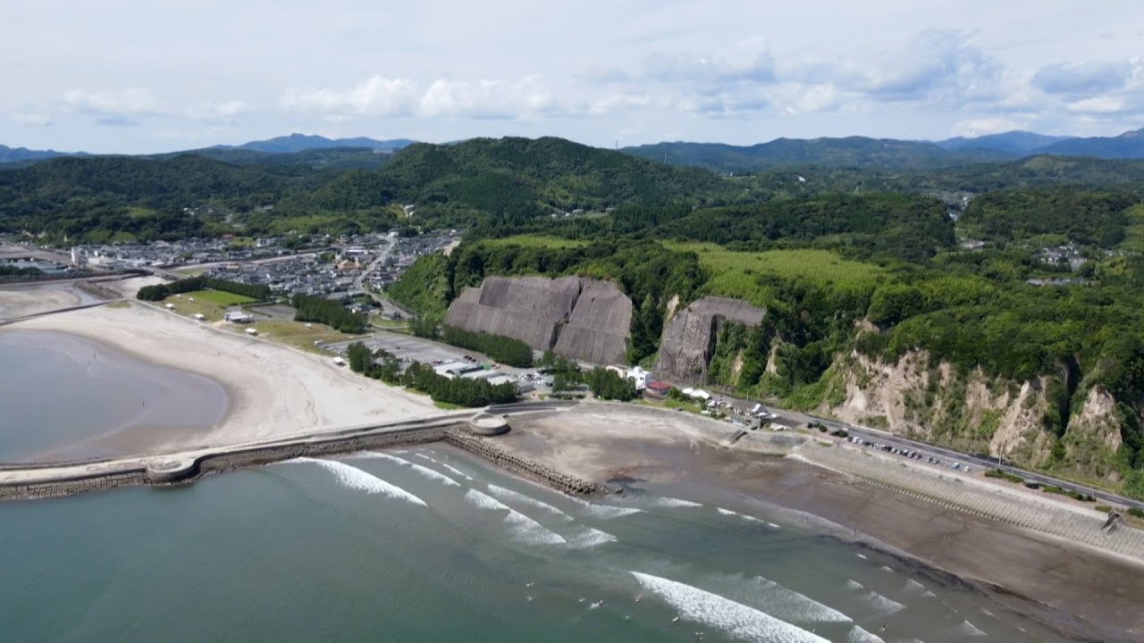 日置市東市来町・江口浜海浜公園 江口漁港