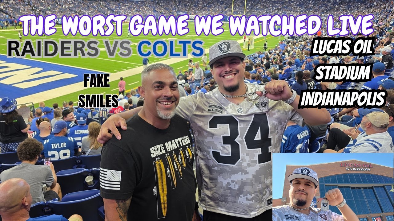 YesYes Vlog#83 Худшая игра Raiders в прямом эфире: Colts против Raiders, стадион Lucas Oil, Индиа...