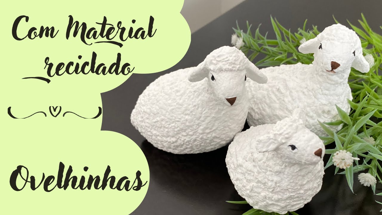 Como fazer Ovelha em papel machê! #passoapasso