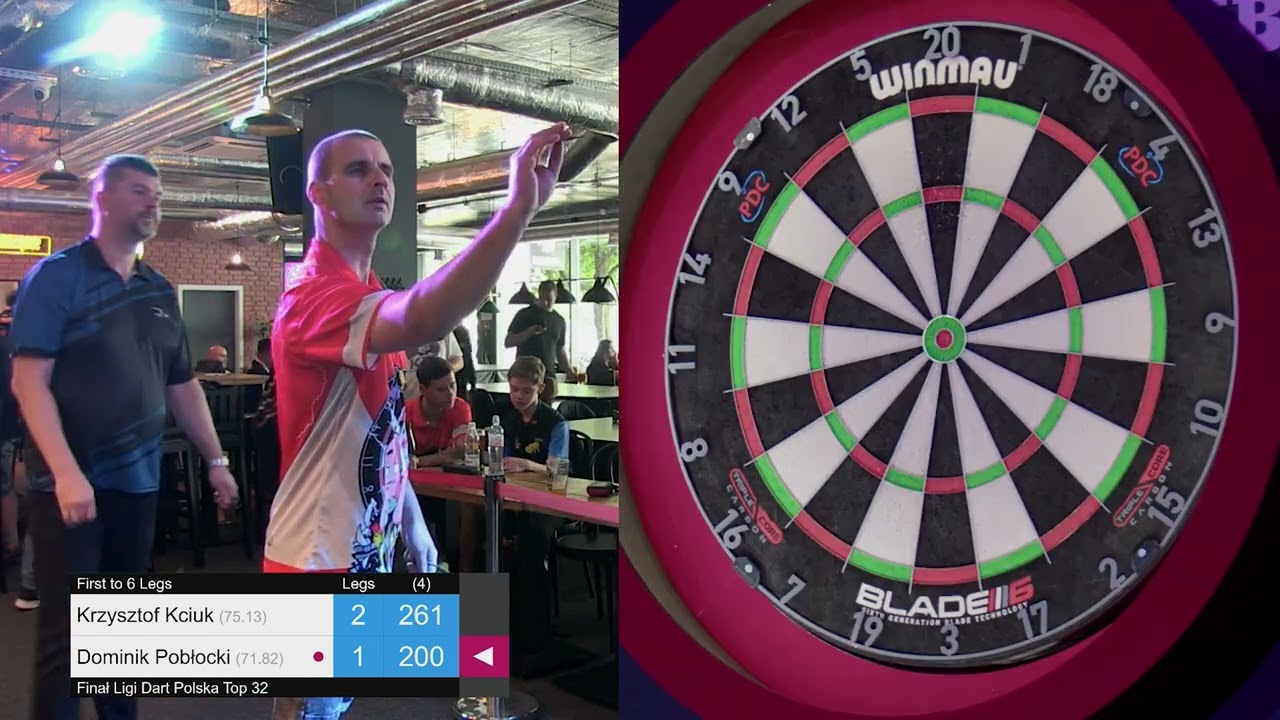Krzysztof Kciuk v Dominik Pobłocki - Finały LIGA DART POLSKA mecz 2 rundy