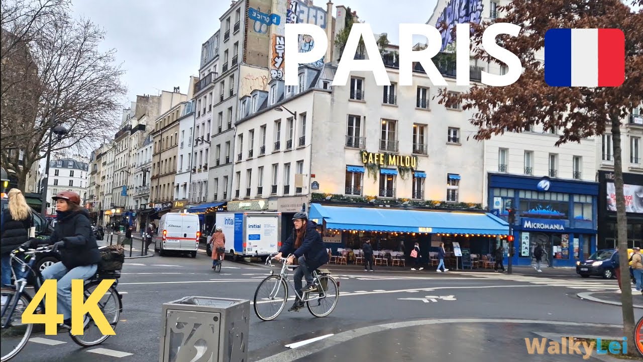 Paris, France - Walking tour in the 11th arrondissement -  Paris 4K