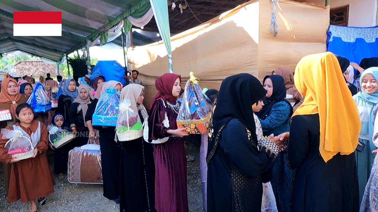 Village life in indonesia, muslim wedding in village,