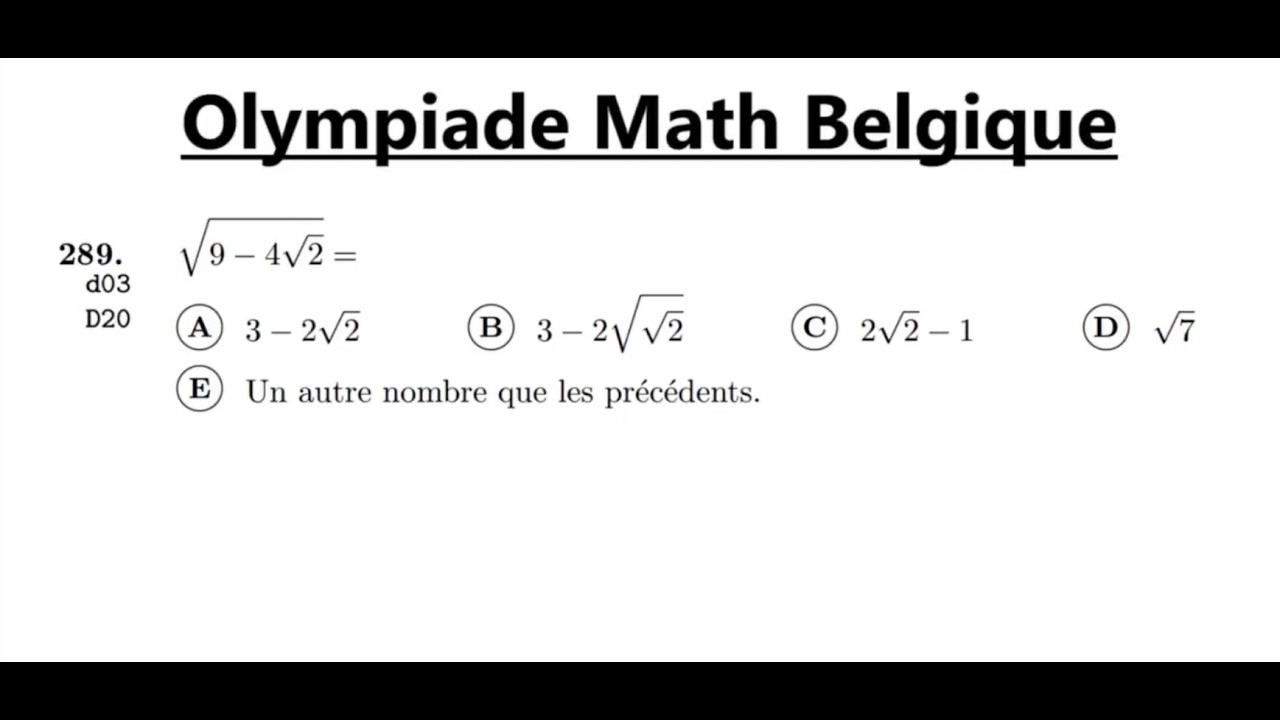 Simplifier cette racine carré au maximum