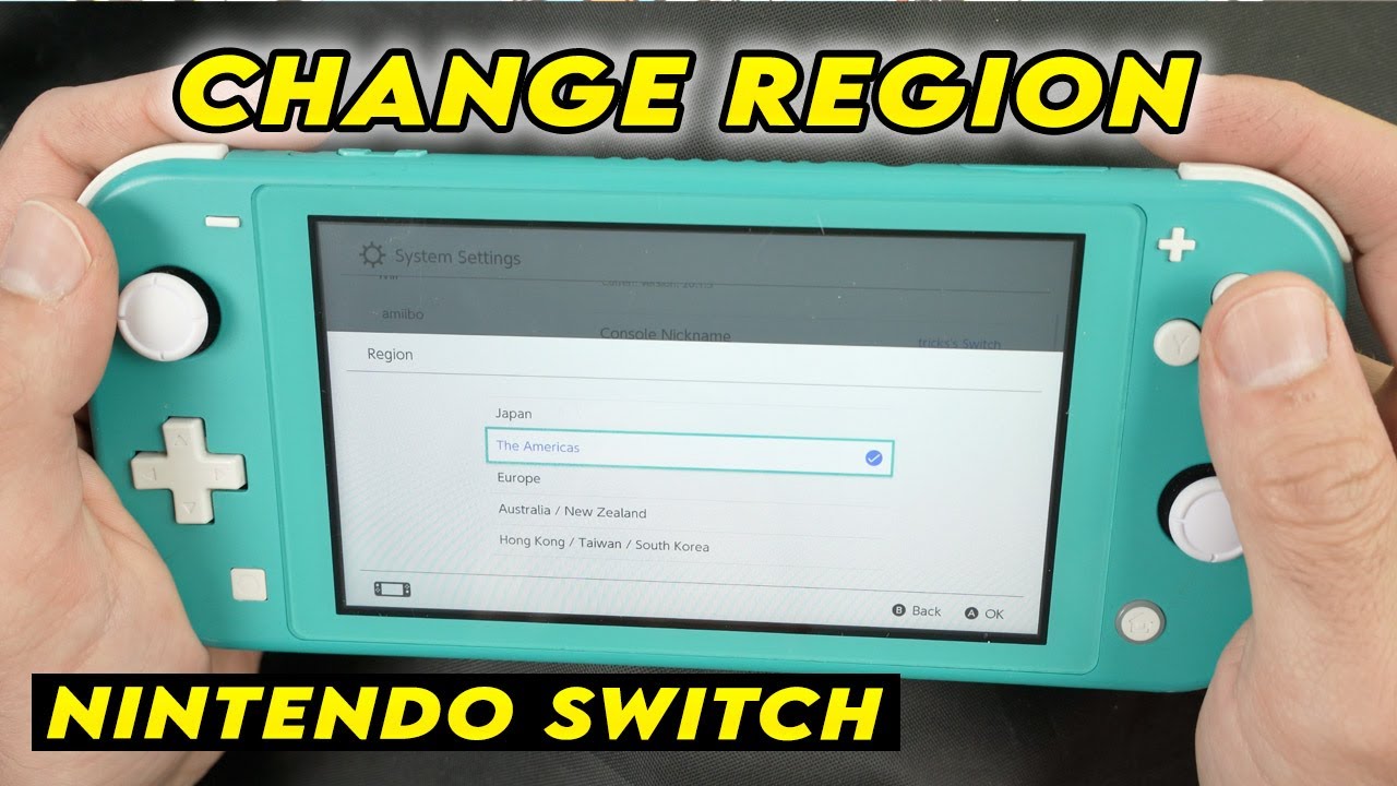 Nintendo Switch : How to Change the Region