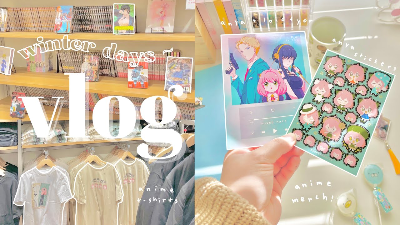 ❄️ winter vlog // presents, anime + genshin merch, spy x family uniqlo, christmas market, vacation
