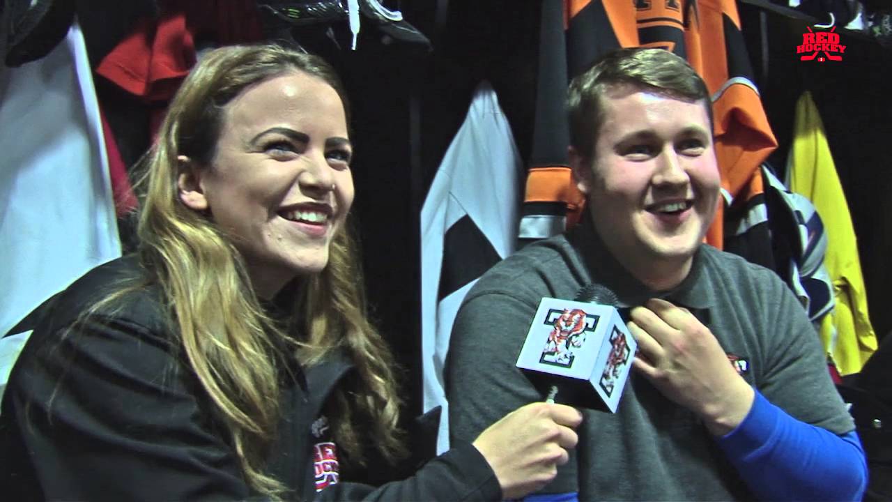 Kelly Forshaw behind the scenes at Telford Tigers NIHL
