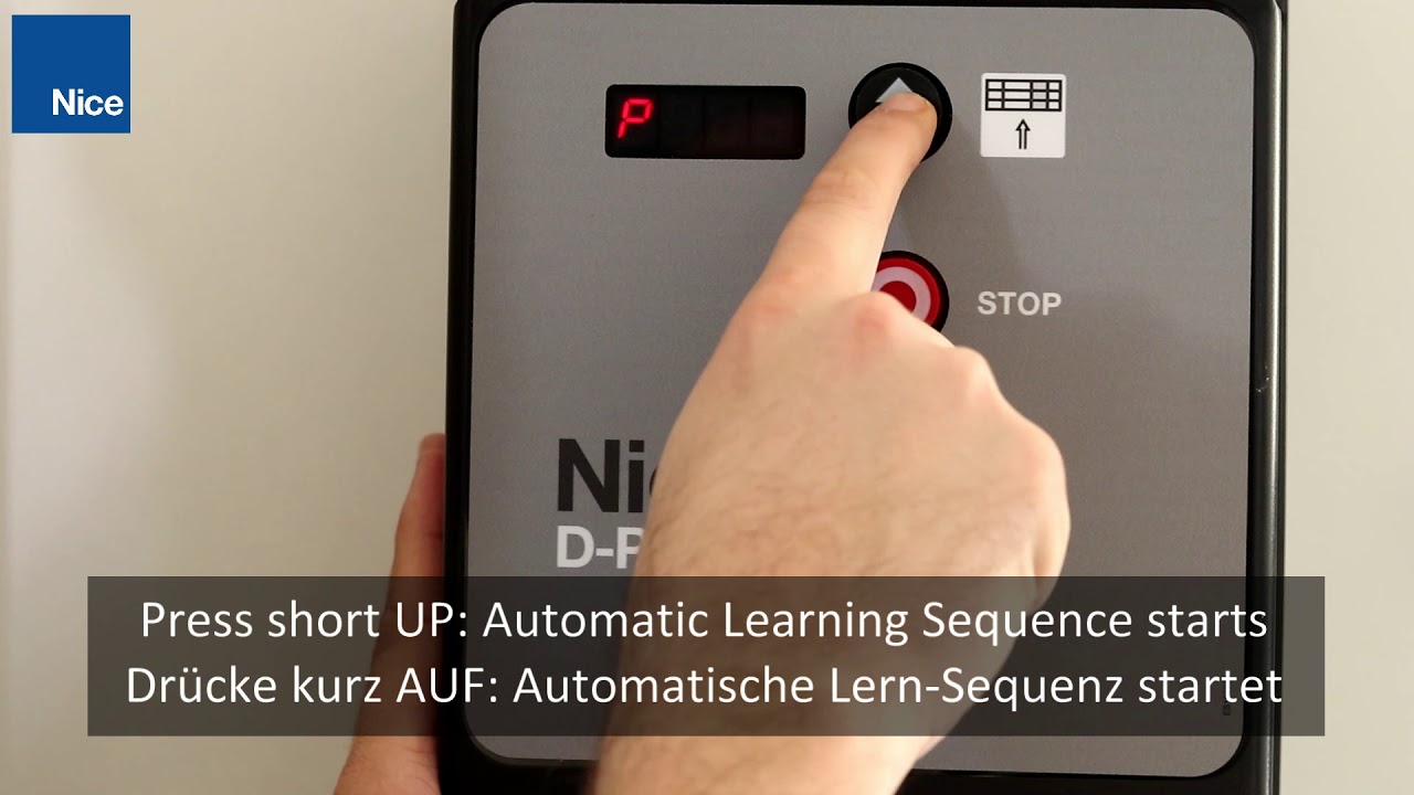 D-PRO AUTOMATIC Limitswitch programming / Endlagen Programmierung