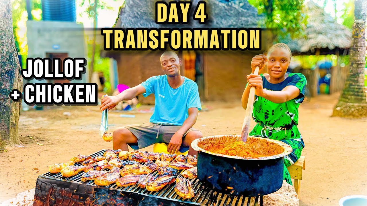 Unbelievable Dream Home Transformation Painting Day 4 🏡 + Jollof Rice & Grilled Chicken Feast 🍗🔥