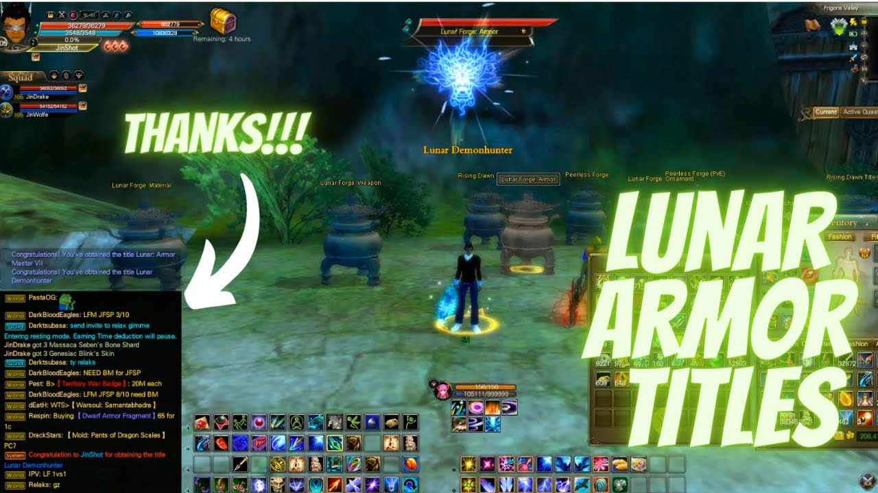 Lunar Armor Titles | Show Improved Stats | Evolved Perfect World | PWI