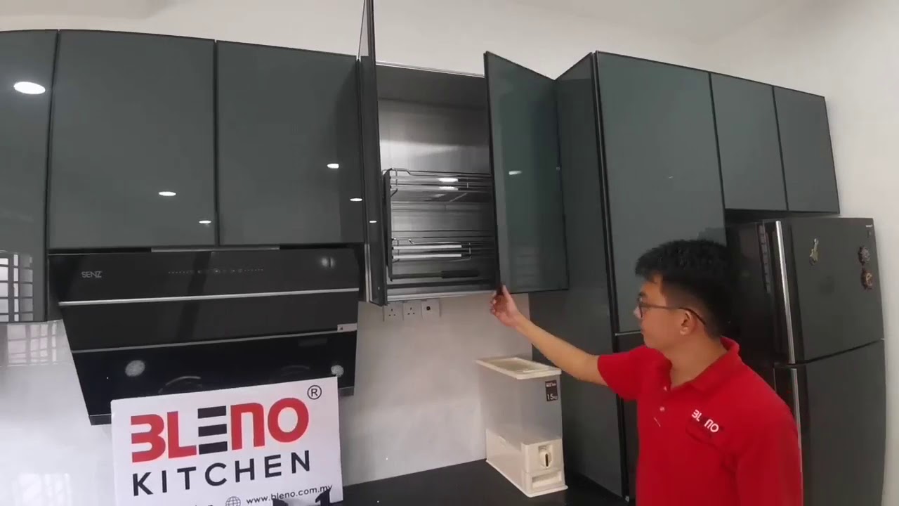 BLENO Aluminium Kitchen Cabinet With Black Quartz Stone Kluang
