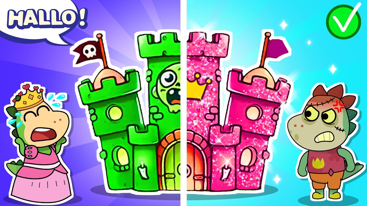 🧟Zombies gegen 👑Prinzessinnen! Die Schlacht des Prinzessinnen-Schlosses 🏰!!! Geschichten für Kinder