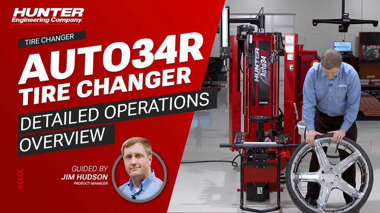 Шиномонтажный станок Hunter Auto34R™: подробное видео о работе