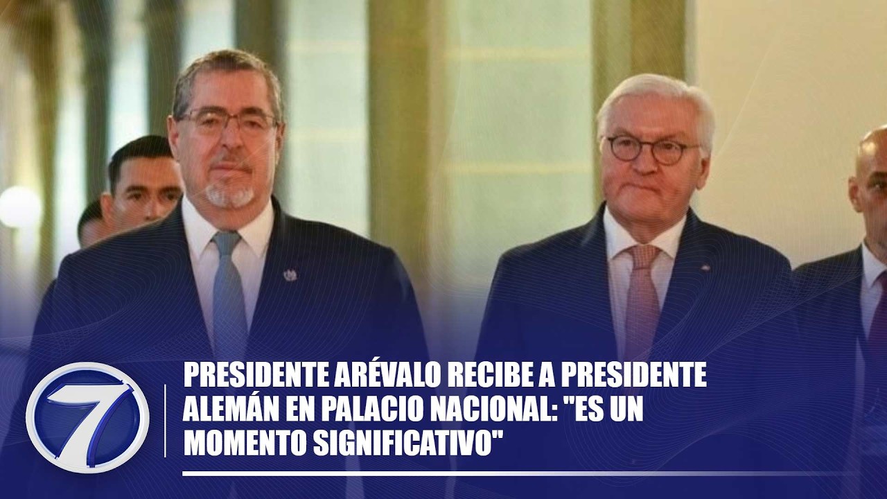 Presidente Arévalo recibe a presidente alemán en Palacio Nacional: 