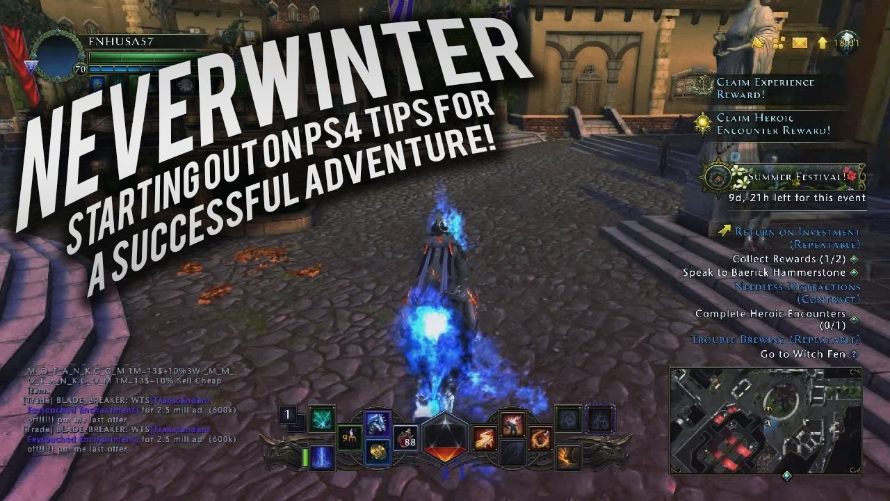 Neverwinter: Starting out on PS4 Tips For A Successful Adventure