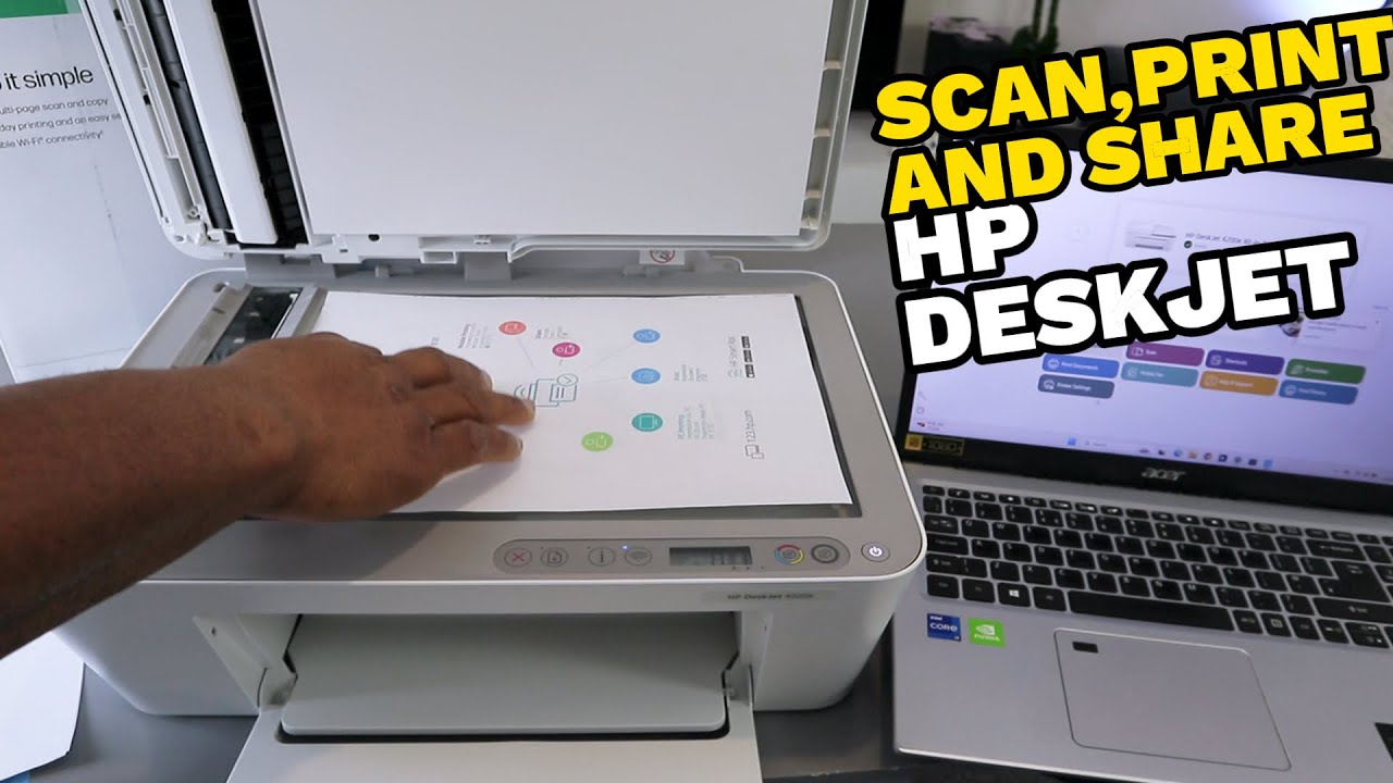 How To SCAN, PRINT With HP Deskjet 4200e All In One Printer ~ Full Guide!!