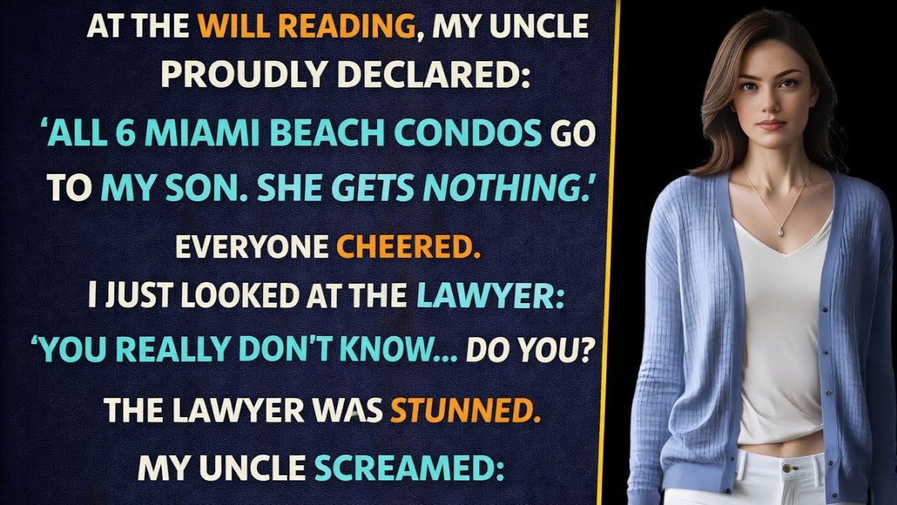 At the Will Reading, My Uncle Tried to Cut Me Out — I Smiled: “Lawyer… You Don’t Know?”