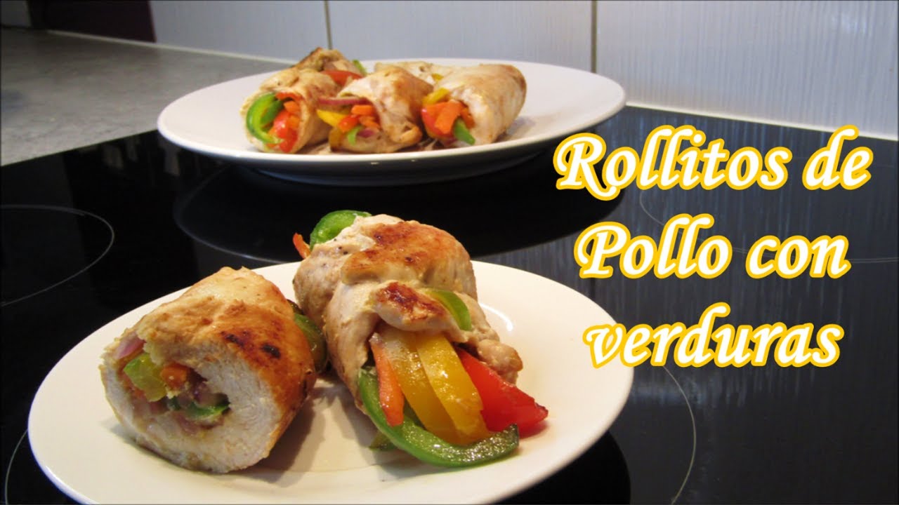 ROLLITOS DE POLLO CON VERDURAS | Receta en 5 minutos❤👩🏽‍🍳