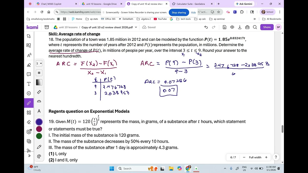 A2 Unit 10 review sheet # 14 to 21