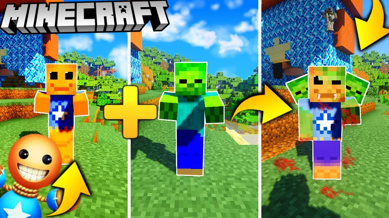 KICK THE BUDDY + ZOMBIE = ??? | ŻYCIE MUTANTA MOB&Oacute;W W MINECRAFT ! BAZA CHALLENGE MATRUNER