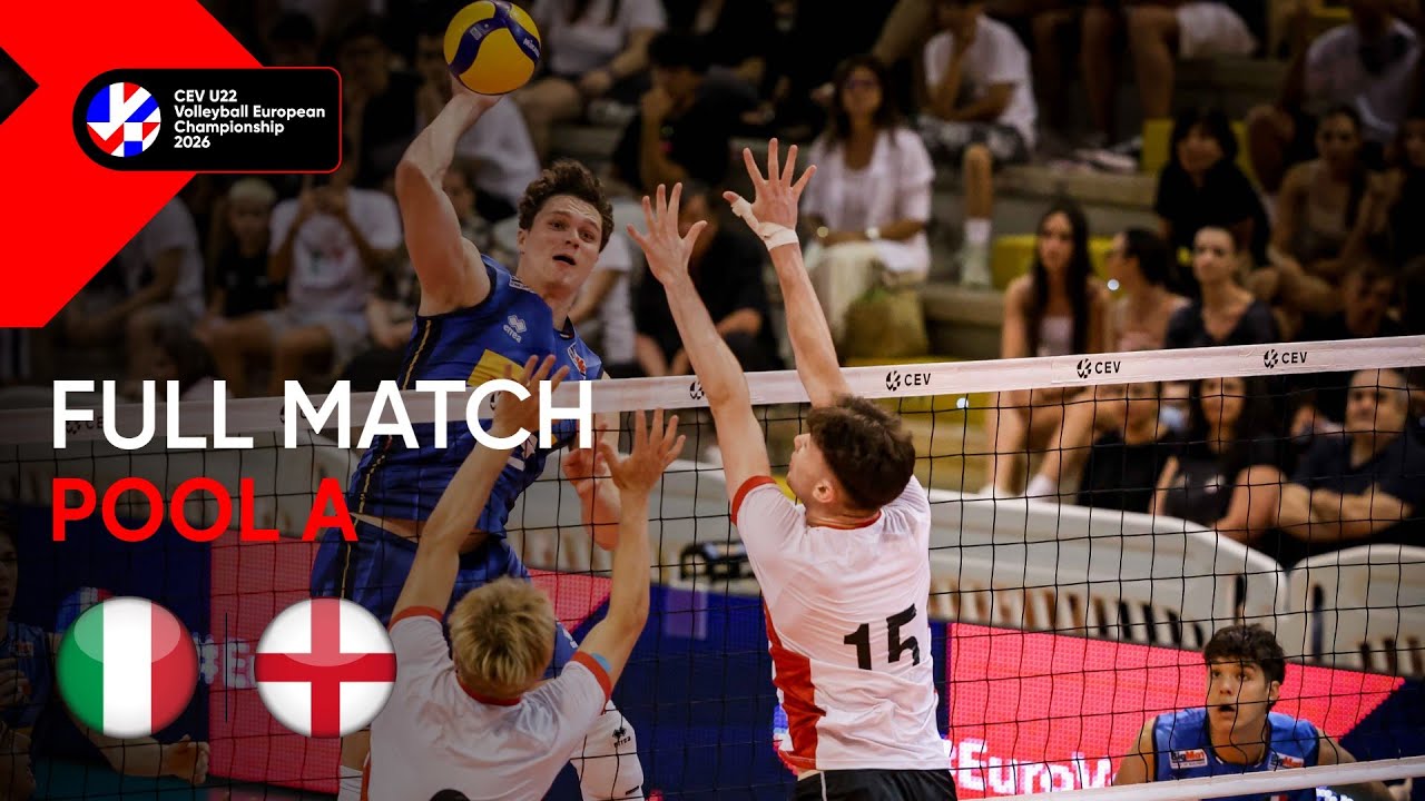 Full Match | Italy vs. England | CEV U22 Volleyball European Championship 2026 Men | Pool A