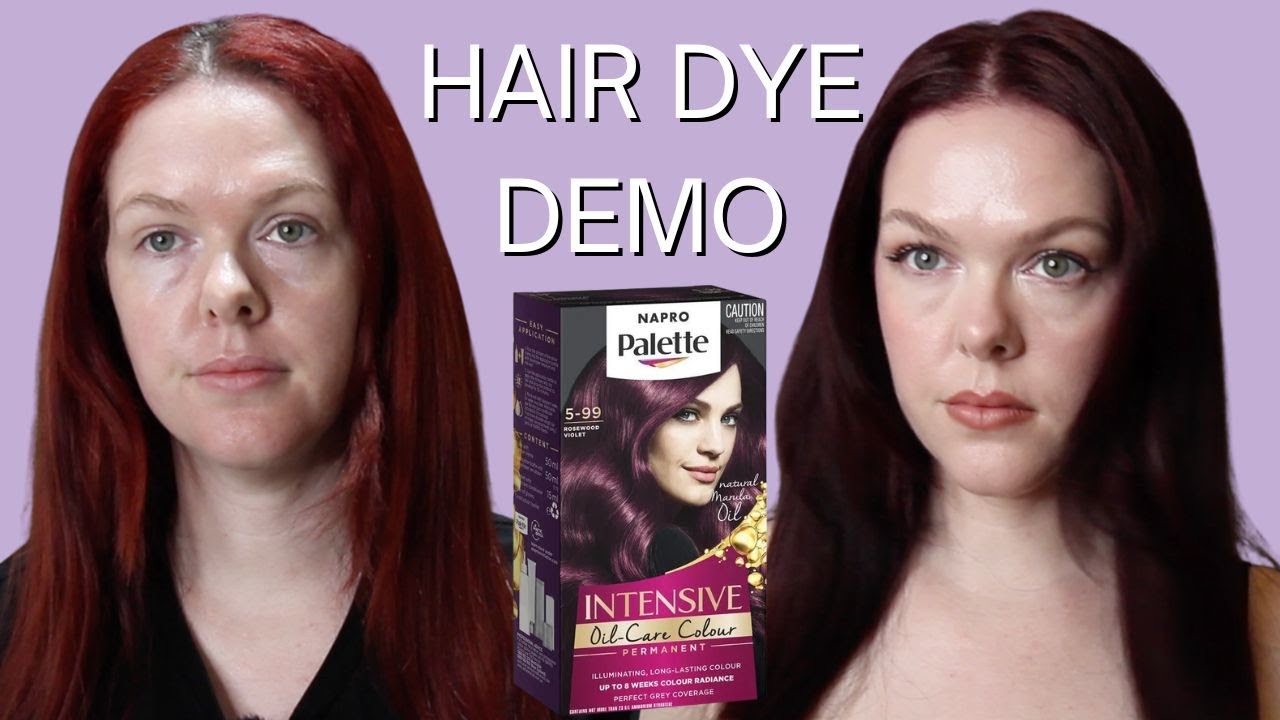 Dyeing My Hair at Home | Napro Palette 5-99 Rosewood Violet Demo & Results
