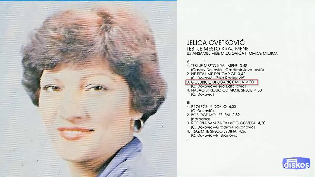 Jelica Cvetkovic - Tebi je mesto kraj mene - (Audio 1981) - CEO ALBUM