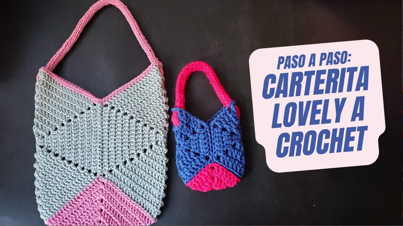 Te enseño a tejer una carterita a crochet paso a paso