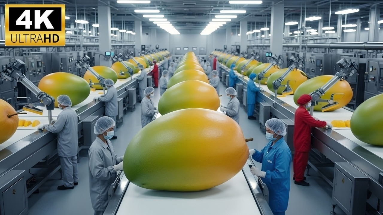 Inside a modern mango processing plant: From farm to delicious Mango slice (The Whole Process)