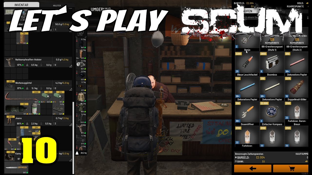 SCUM - 2025 V1.2 Händler besuch, endlich knete! und spontan ein Traktor der fährt.!