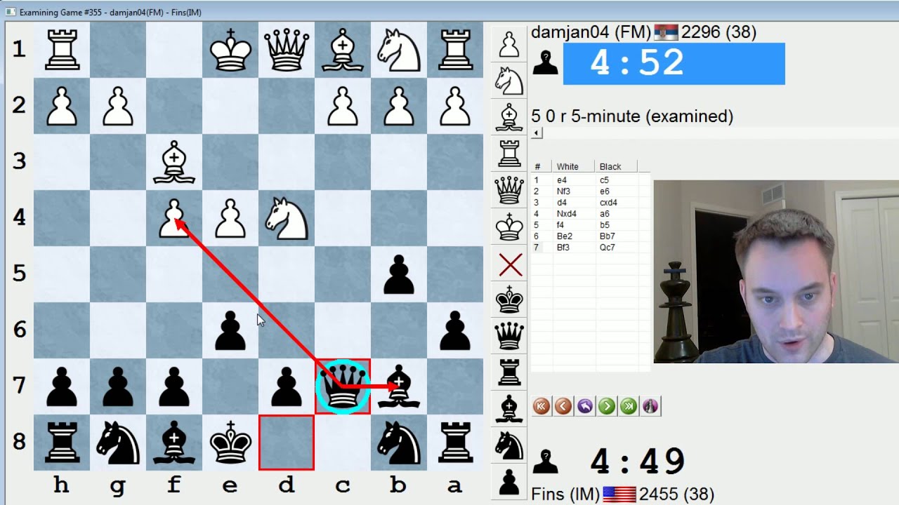 Blitz Chess #381: FM damjan04 vs. IM Bartholomew (Sicilian Defense)