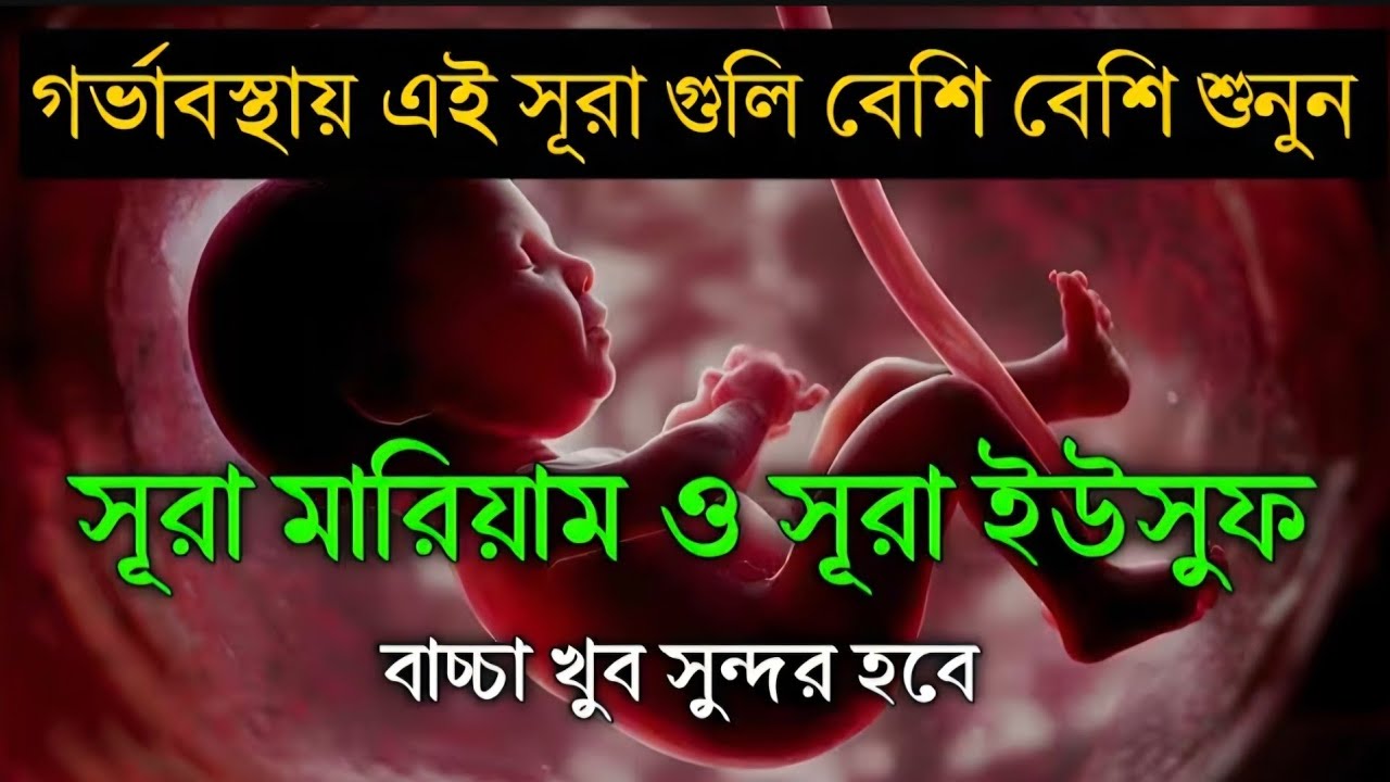 সূরা মারিয়াম ও সূরা ইউসুফ | গর্ভাবস্থায় এই সূরা গুলি বেশি বেশি করে শুনুন বাচ্চা সুস্থ ও সুন্দর হবে