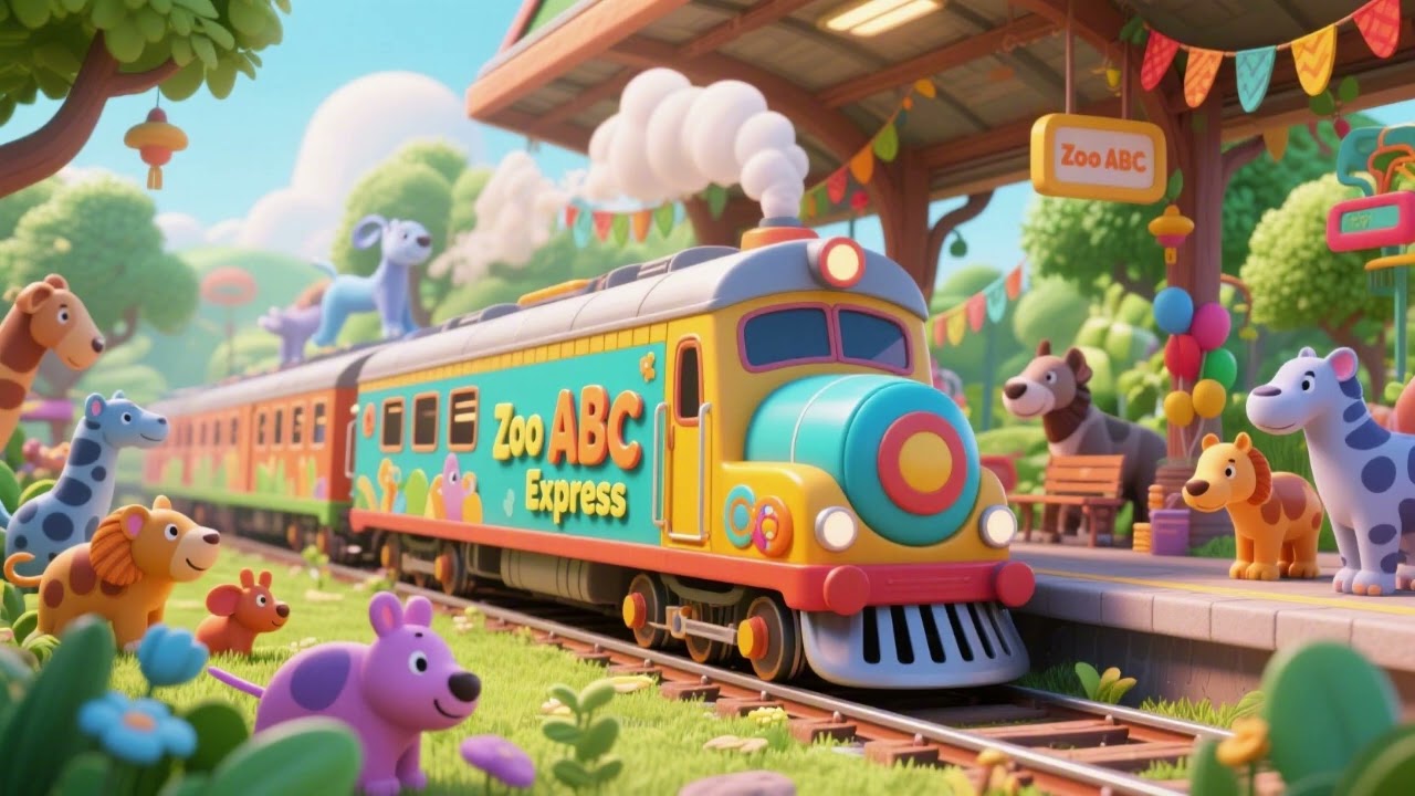 Zoo ABC Train Express 🚂🦁 | Alphabet Song for Kids | Nursery Rhymes