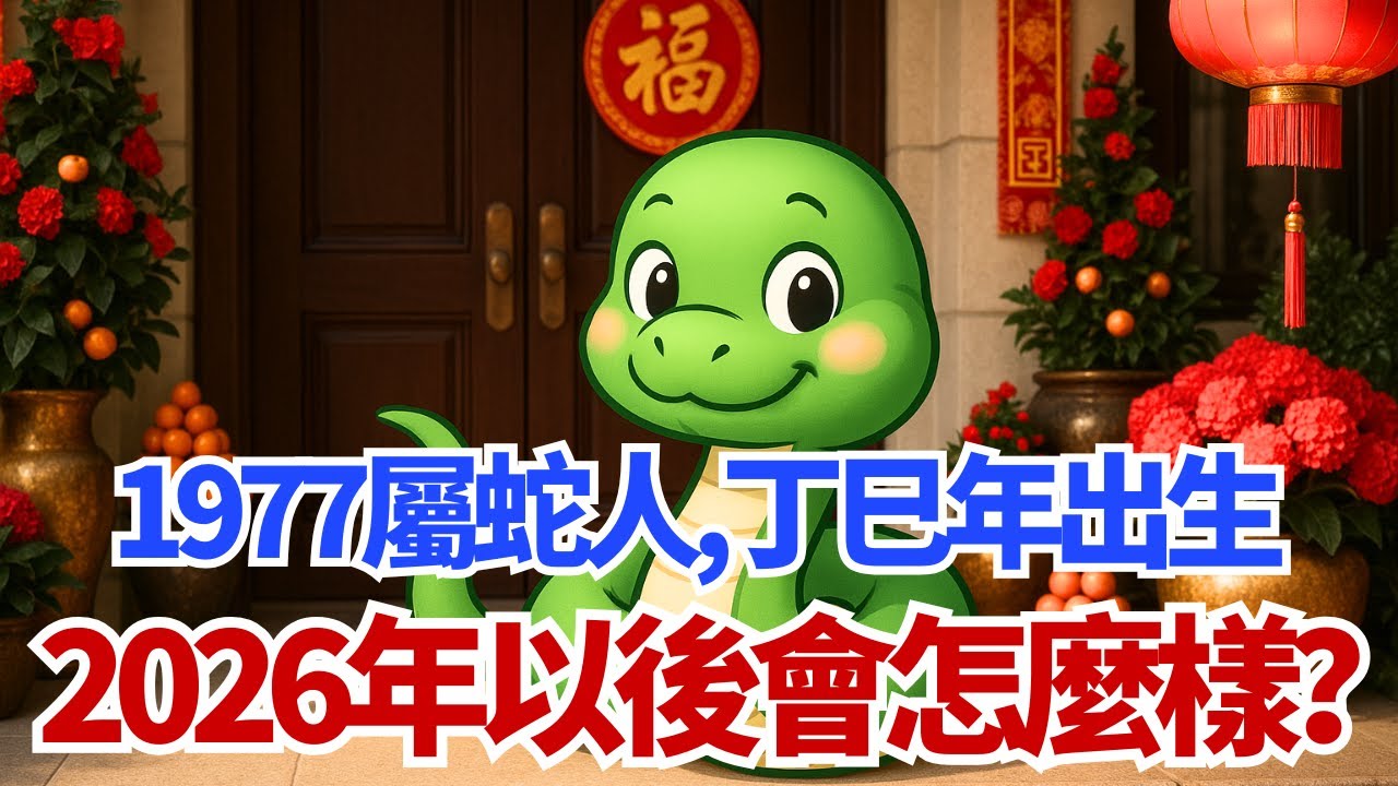 1977年屬蛇人，丁巳年出生，2026年以後會怎麼樣？#2026生肖運勢 #1977年屬蛇 #屬蛇 #2026屬蛇運勢 #丁巳蛇 #屬蛇2026 #丙午馬年 #2026運程 #財運 #事業 #感情
