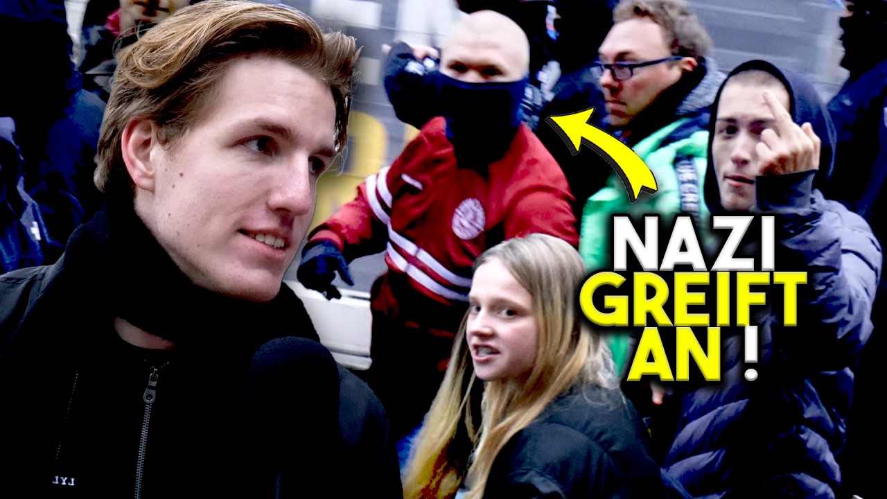 Ich wurde auf einer NAZI-Demo ANGEGRIFFEN💀 (Polizei greift ein!)