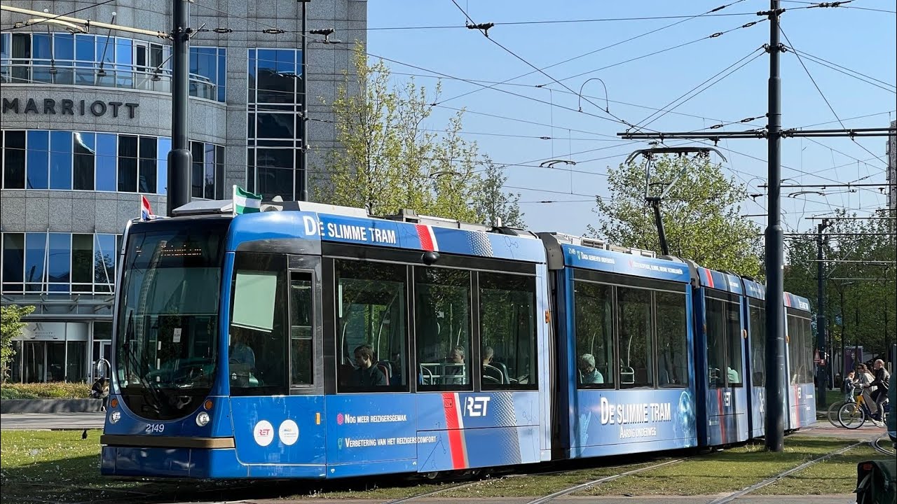 RET Trams op Rotterdam Centraal