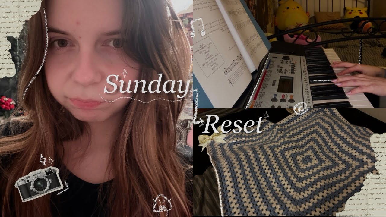 SUNDAY RESET VLOG | as a chaotic teenage girl || skincare routine, cleaning, studying, working out