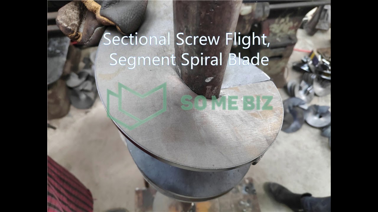 Screw conveyor flight. Sectional screw flight, segment spiral blade.