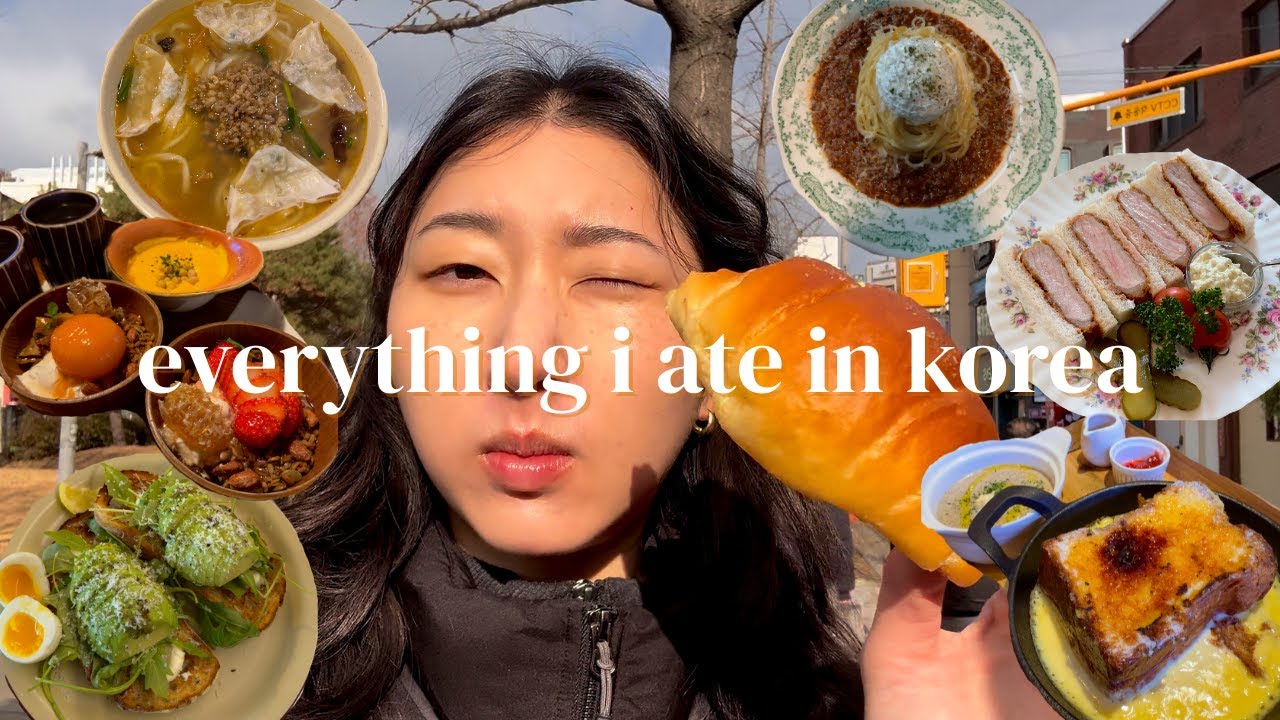 everything i ate in korea | trying viral cafes and restaurants