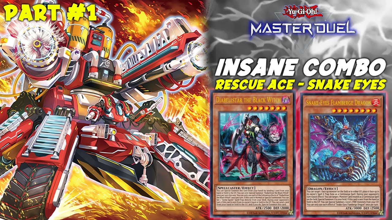 INSANE COMBO!! Rescue Ace - Snake Eyes Deck! YGO Master Duel #Part 1