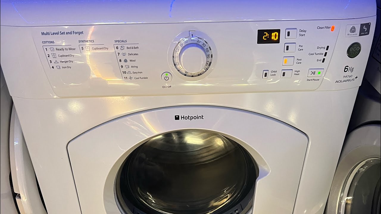 2009 | Hotpoint TVF760 vented tumble dryer | Inspection and test! (bush replacement)