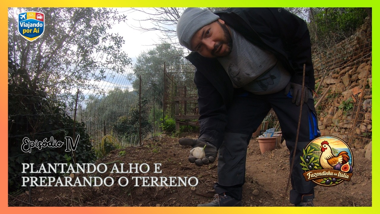 Fazendinha na Itália 🌱🧄 | Episódio 4 – Plantando alho e preparando o terreno