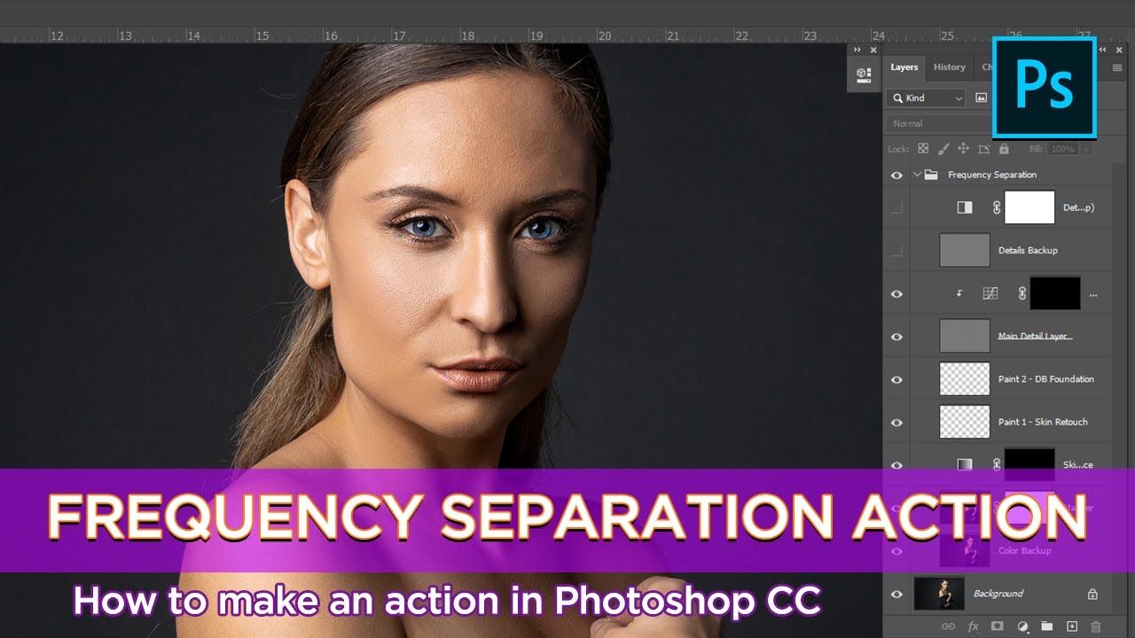 Adobe Photoshop Action: Frequency Separation