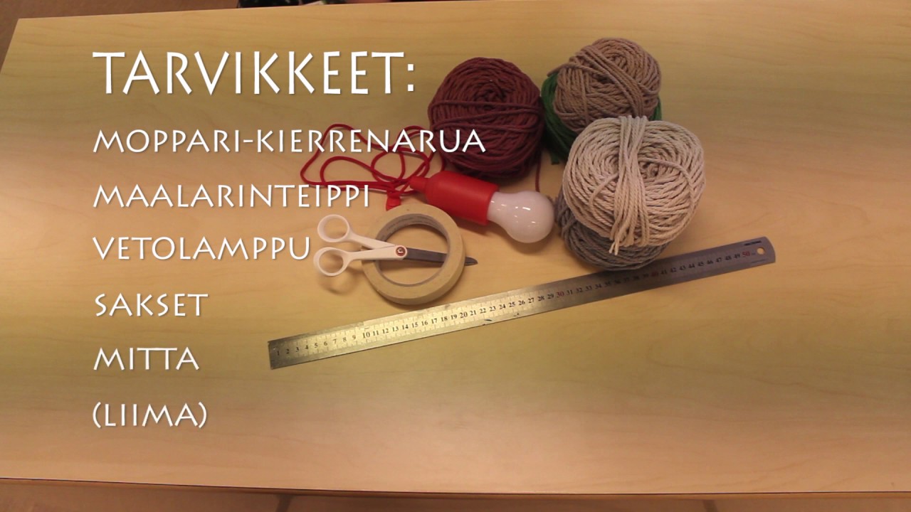 Makramee-lamppu tasosolmuilla (ohjevideo)