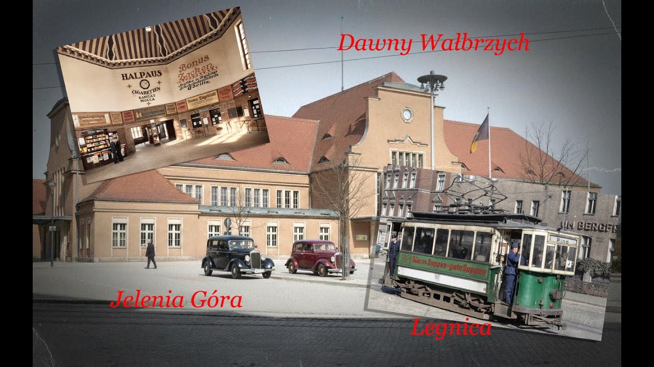 Wałbrzych -  Waldenburg, Legnica ,Jelenia Góra przed 1945r .Animacja -koloryzacja