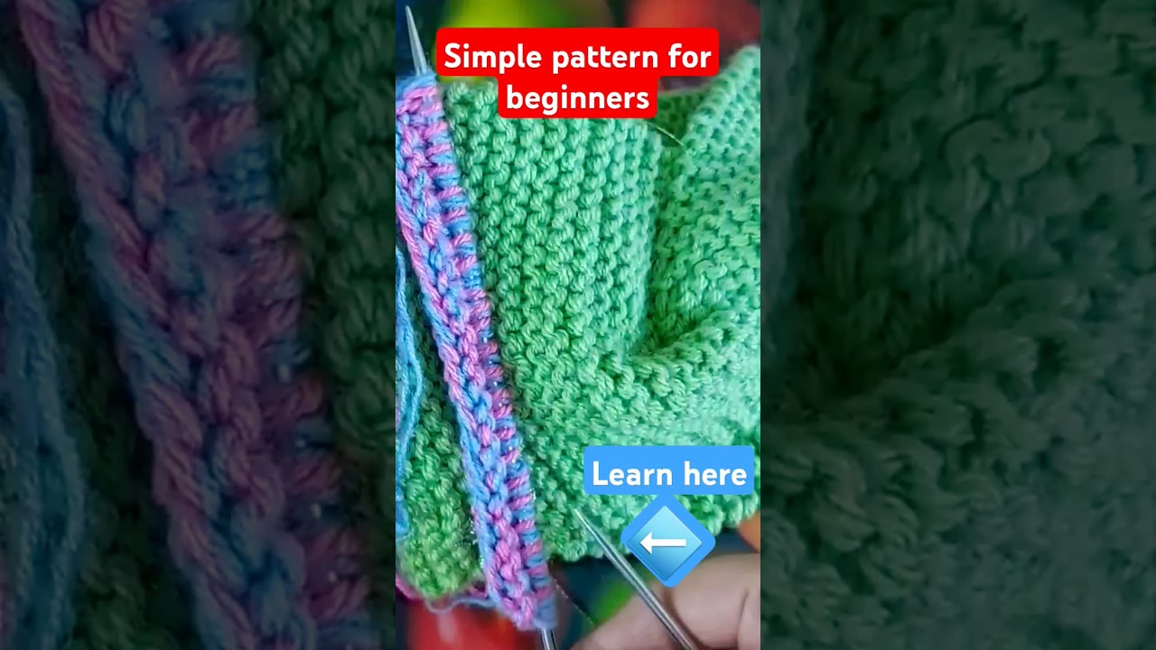 Teaching a knitting pattern 