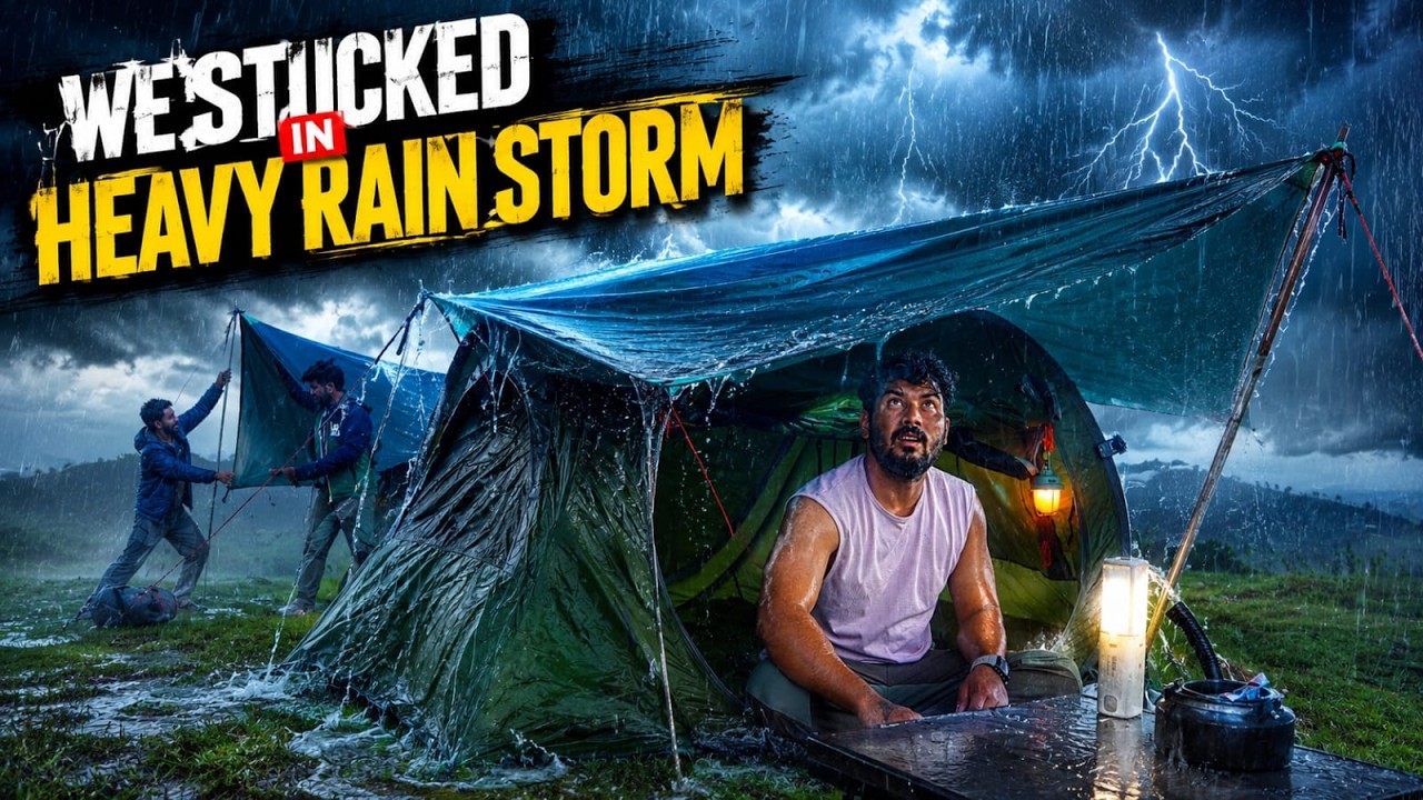 Heavy Rain Storm Camping Gone Wrong 😰 | Rain Camping In India #vlog 