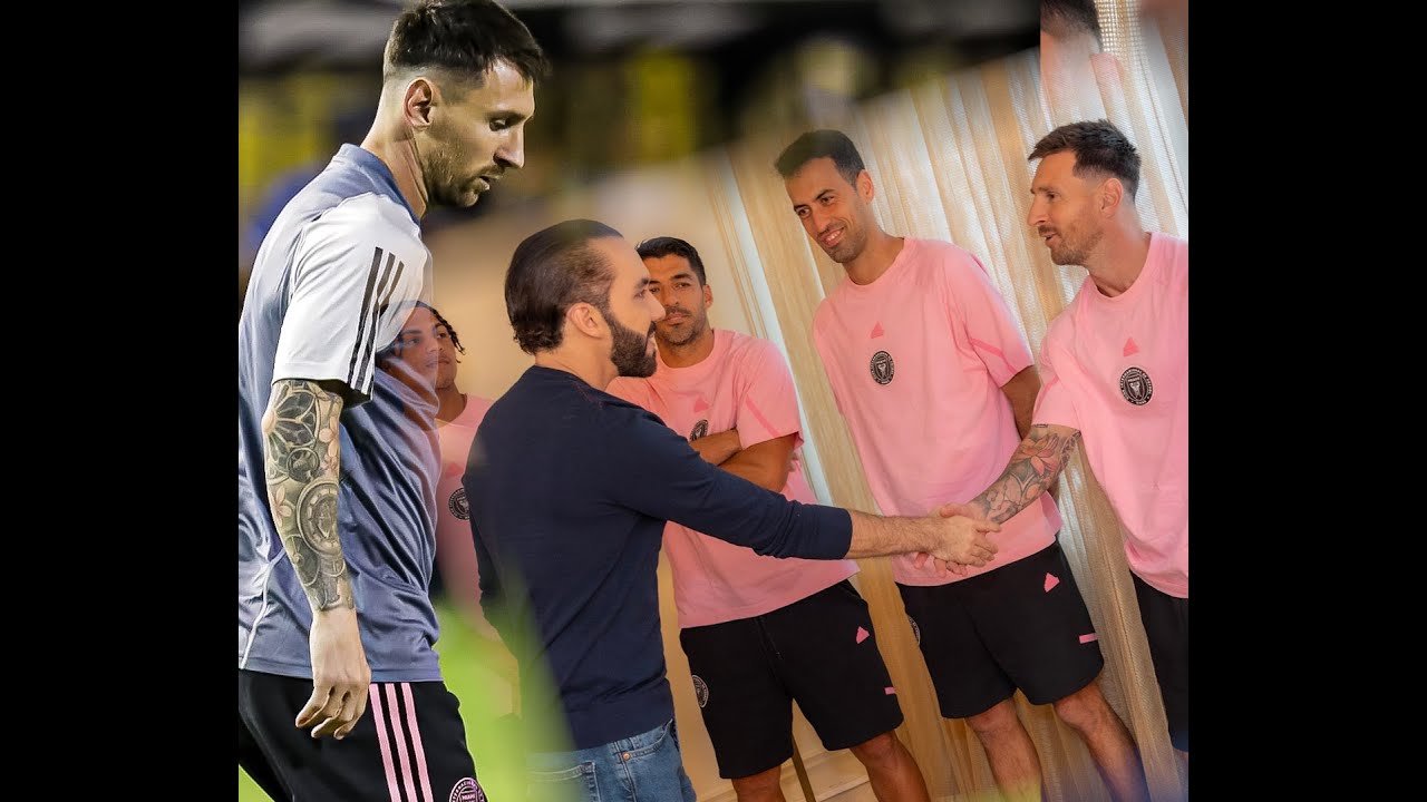 #LoÚltimo Nayib Bukele se reunió  el campeón del mundo Lionel Messi. #messi.